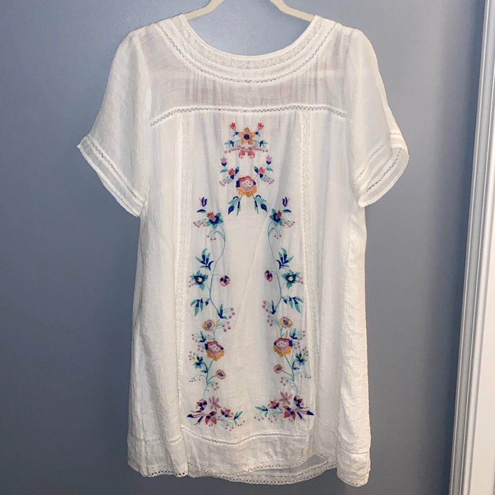 Umgee Embroidered Floral Dress